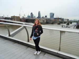 Kathrin on bridge