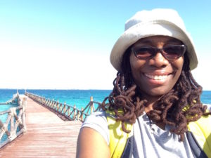 College Professor Kim Fox at Prison Island in Zanzibar