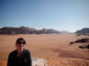 Kristin Amico in Wadi Rum in Jordan