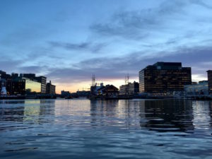 Boston Harbor at sunset