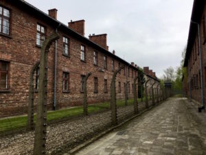 buildings at Auschwitz concentration camp