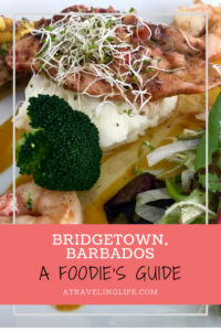 Are you looking for the best places to eat in Bridgetown, Barbados? Erika Ayn Finch, a cookbook author and foodie, dishes on where to eat in paradise. | Restaurants in Bridgetown Barbados | Bridgetown Barbados restaurant | Things to do in Barbados | Champers Barbados | Oistins Fish Fry Barbados | #Barbados #Bridgetown #Foodie #TravelTips