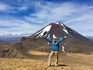 Brianne Miers at Tongariro Alpine Crossing in New Zealand