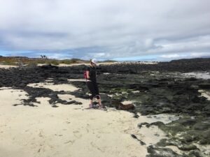 Brittany Palmer, founder of Boston travel start up Beeyonder, in the Galapagos