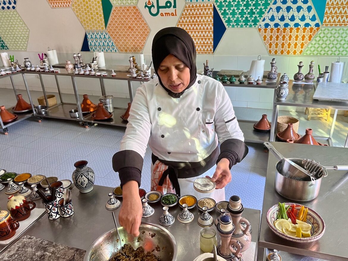 the head of the cooking classes at Amal nonprofit, a social enterprise in Marrakesh, Morocco that helps local women gain financial independence through culinary training