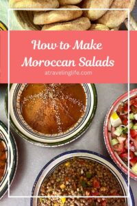 Here are two Moroccan salad recipes: Zaalouk and taktouka, which are easy to prepare with simple, fresh ingredients. Zaalouk is an eggplant (aubergine) salad, while the taktouka uses tomatoes and peppers. #VisitMorocco #MoroccanFood